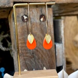 Boucles d'oreilles ELEN orange
