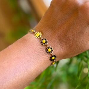 Bracelet MAGGY noir, jaune