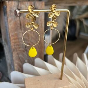 Boucles d'oreilles CAMILLE jaune