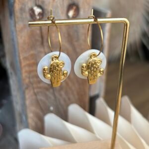 Boucles d'oreilles LENIE blanc