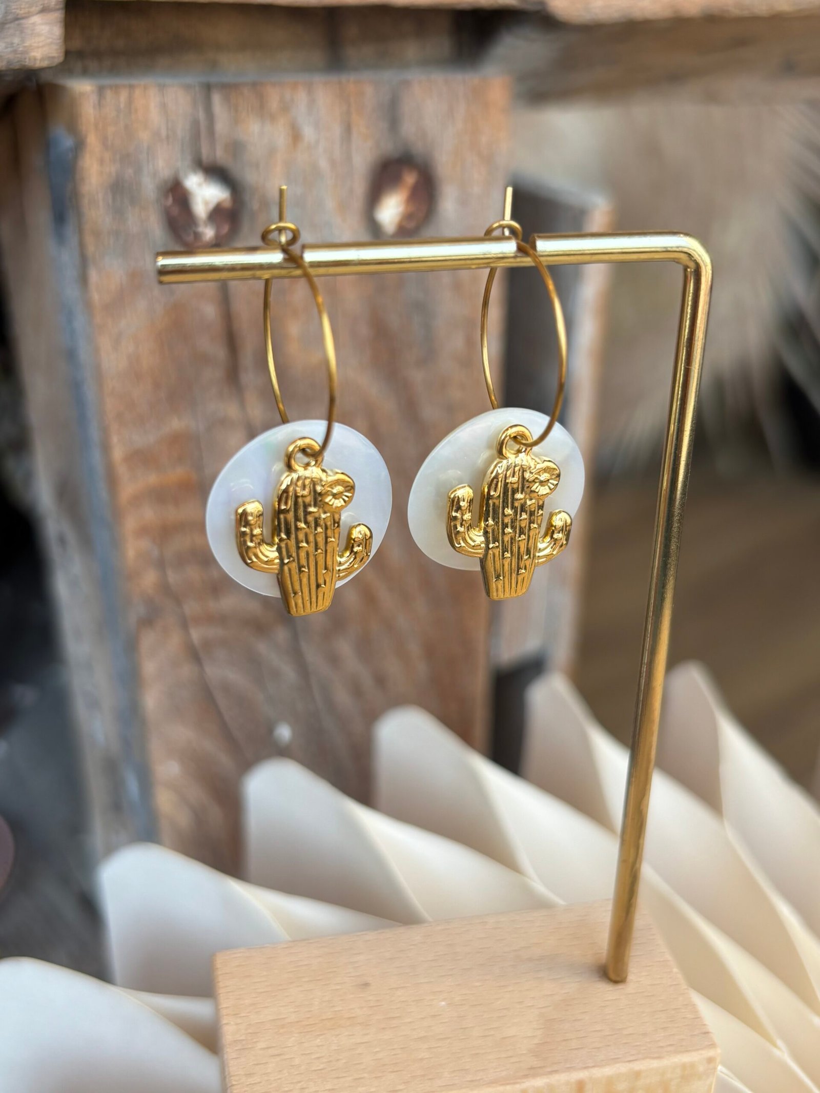 Boucles d'oreilles LENIE blanc