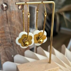Boucles d'oreilles PLÜM blanc