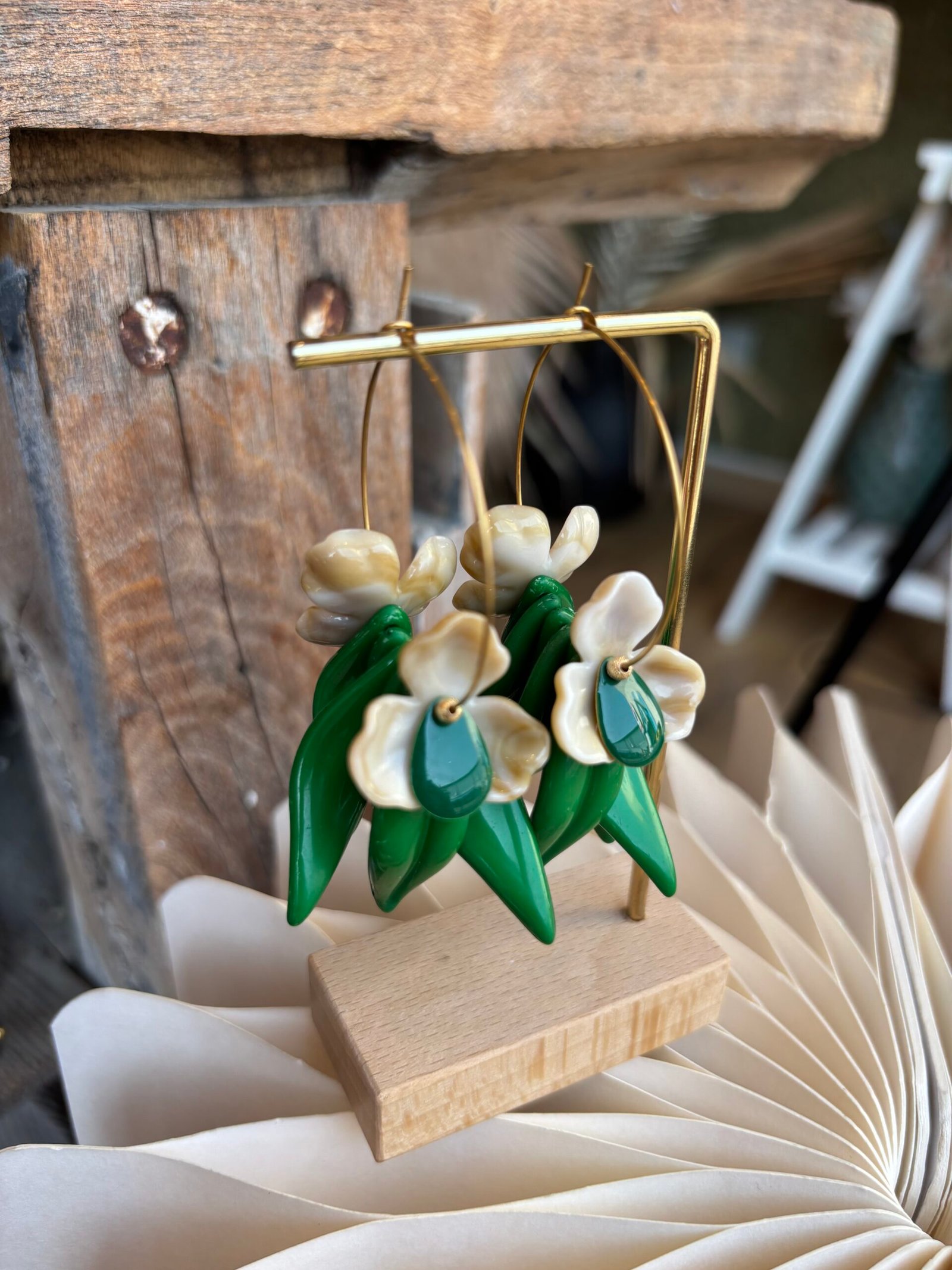 Boucles d'oreilles UMA vert – Image 2