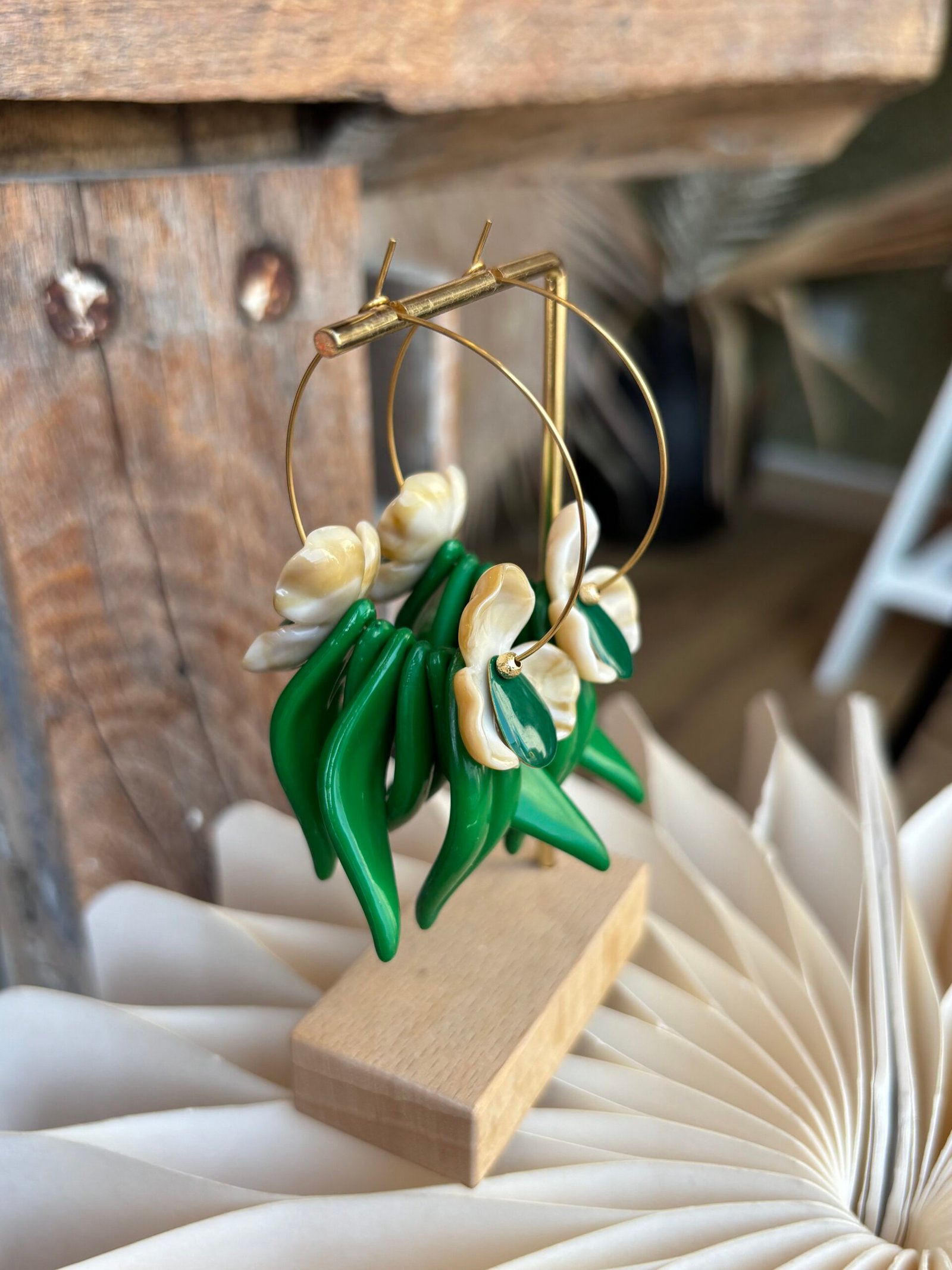 Boucles d'oreilles UMA vert