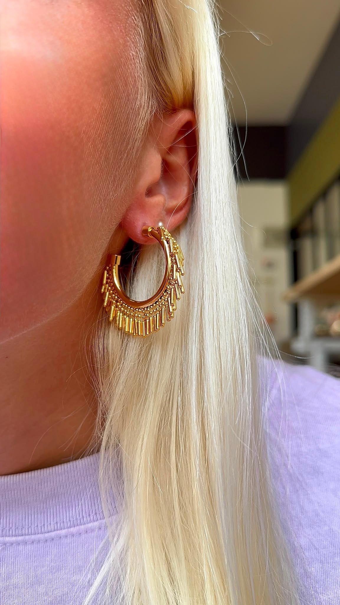 Boucles d'oreilles PUNTACANA doré – Image 2