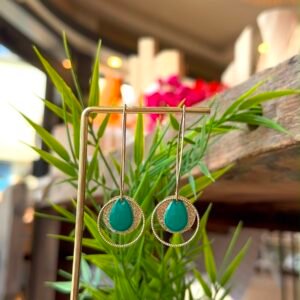 Boucles d'oreilles JOHANE vert