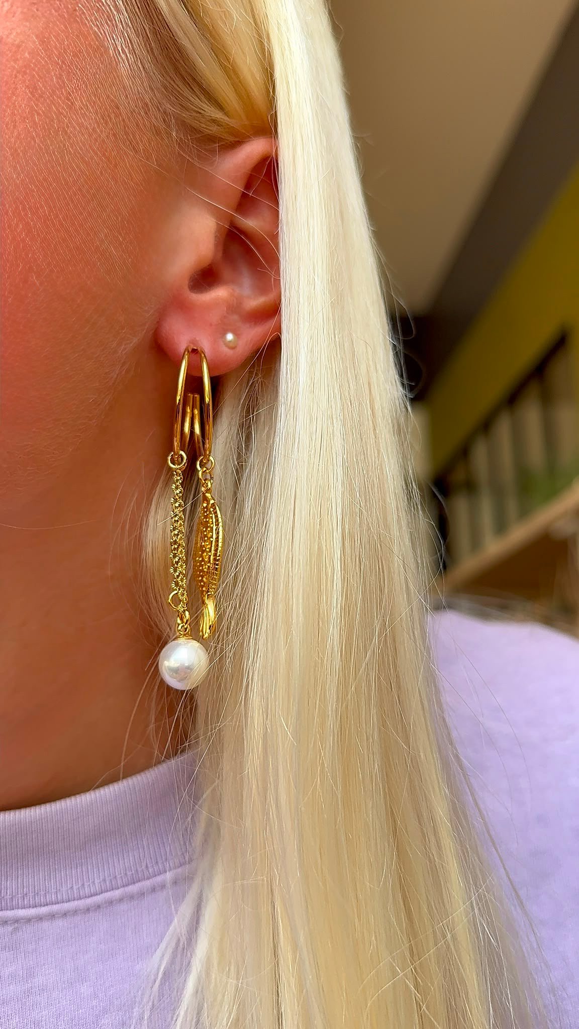 Boucles d'oreilles ADELE blanc – Image 2