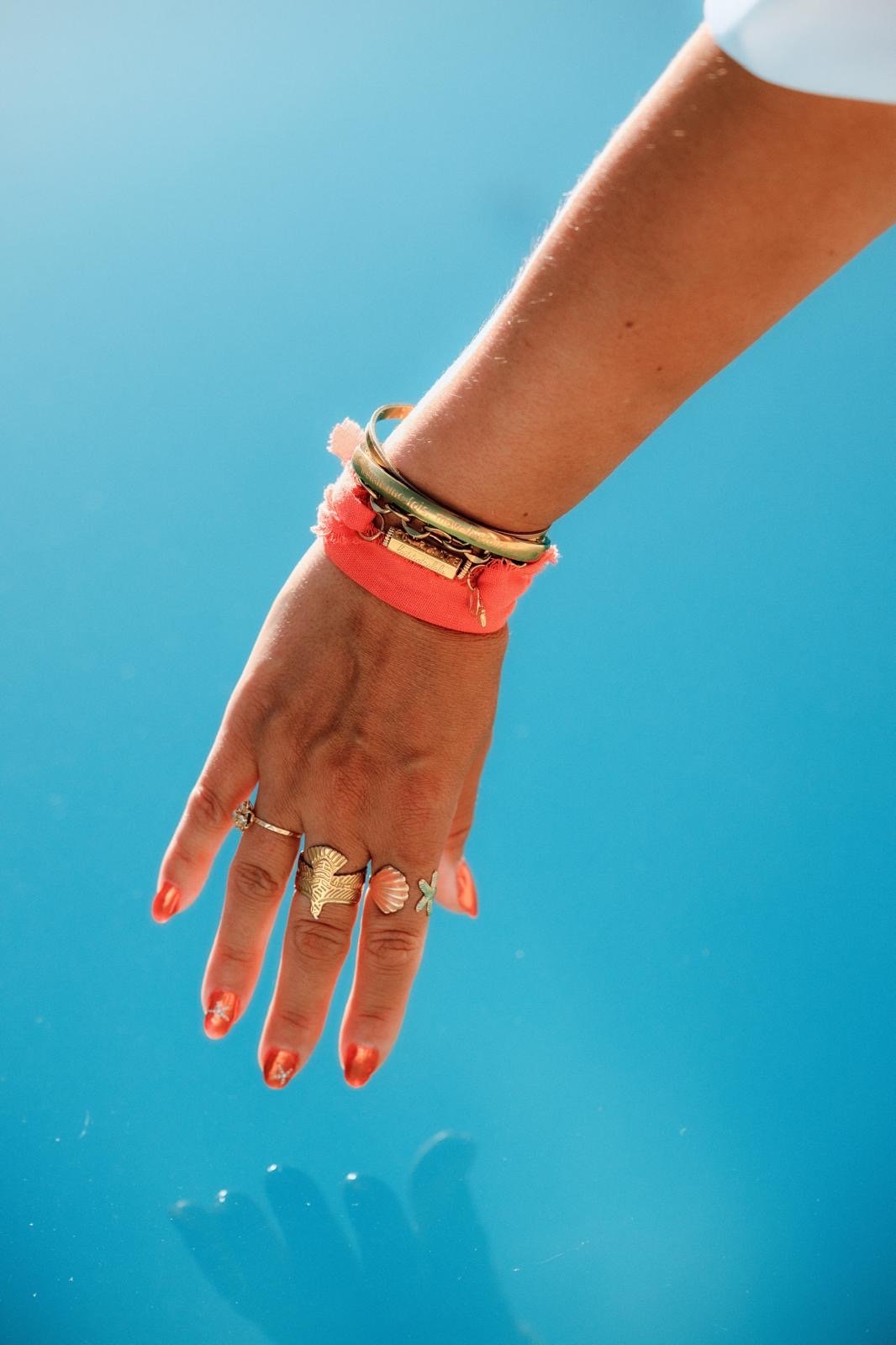 Bracelet EVIDENCE tissus corail – Image 3