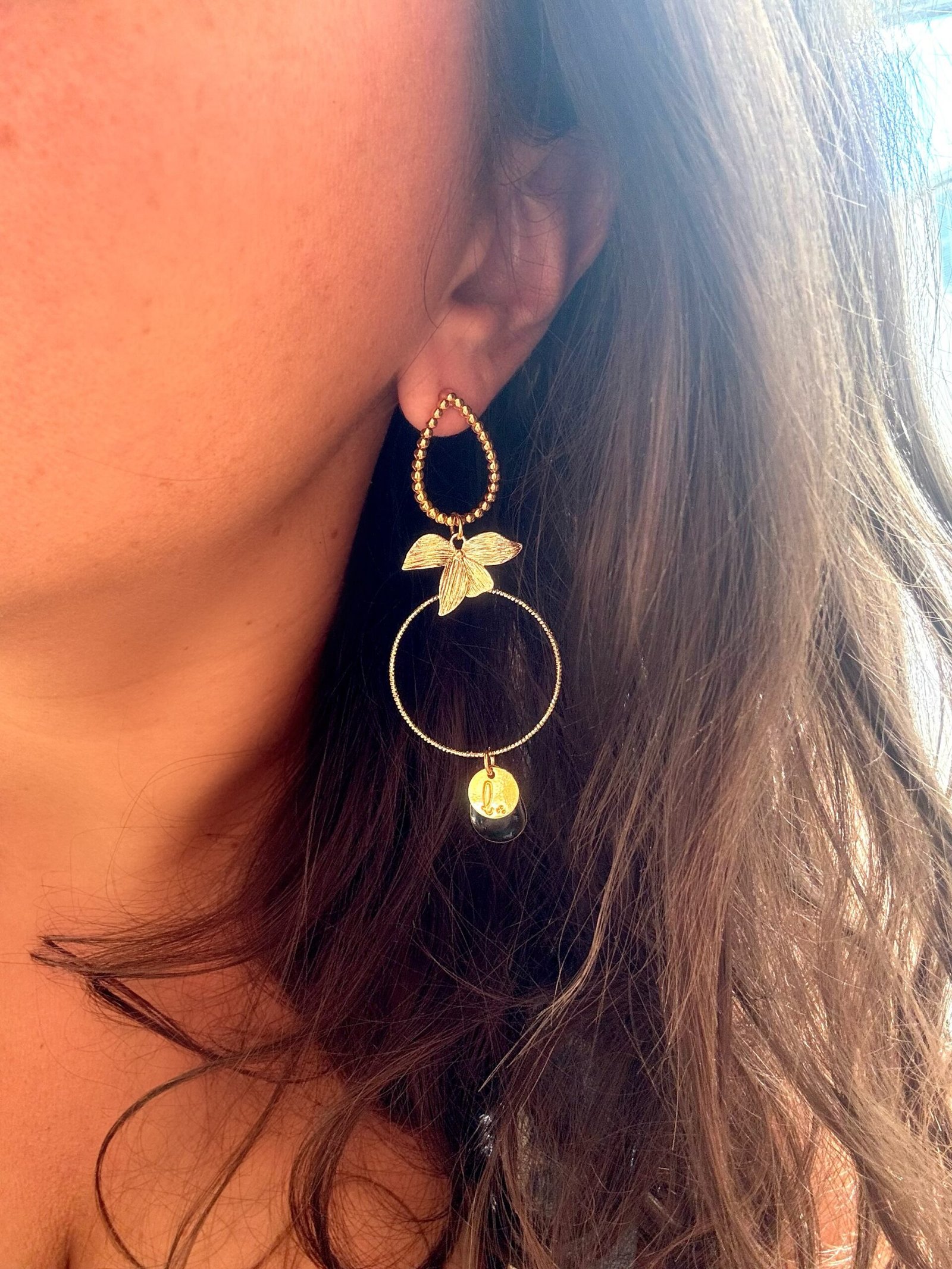 Boucles d'oreilles BRENDA noir
