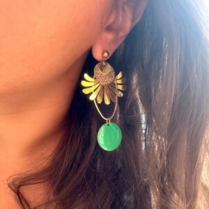 Boucles d'oreilles JADE vert