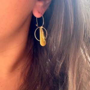 Boucles d'oreilles MILIE moutarde