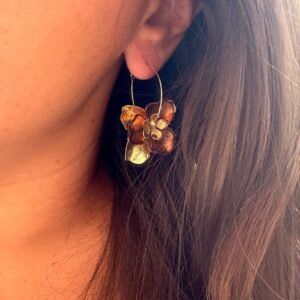 Boucles d'oreilles JAÏ marron