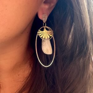 Boucles d'oreilles JAYA blanc