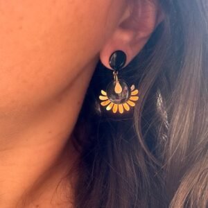 Boucles d'oreilles CORINNE noir