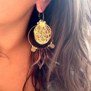 Boucles d'oreilles NAMY marron