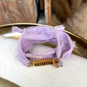 Bracelet EVIDENCE tissus lilas