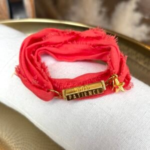 Bracelet EVIDENCE tissus corail