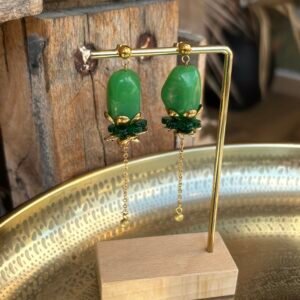 Boucles d'oreilles LINDA vert