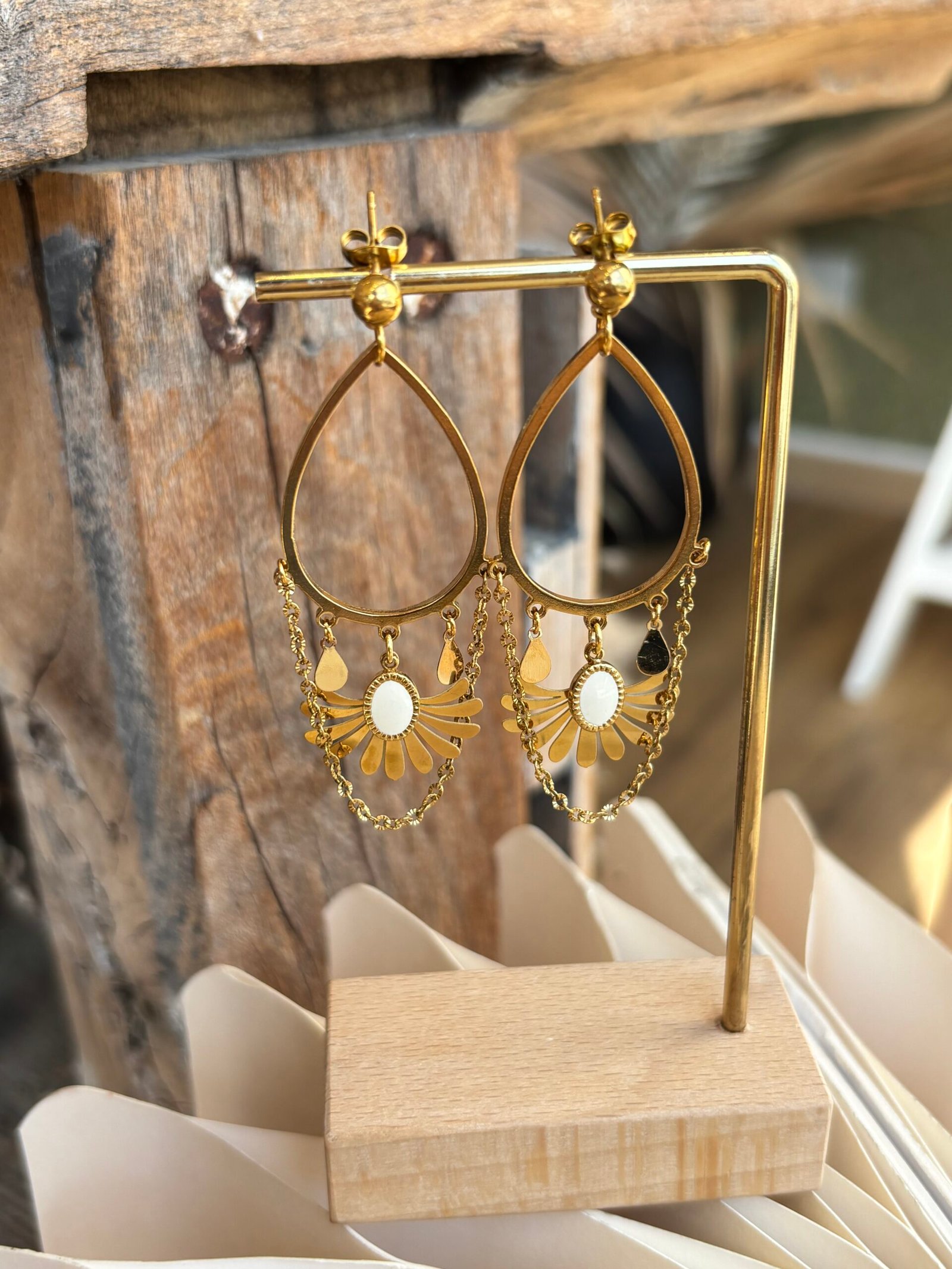 Boucles d'oreilles JULIETTE blanc – Image 2