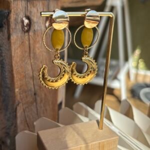 Boucles d'oreilles DAYA moutarde