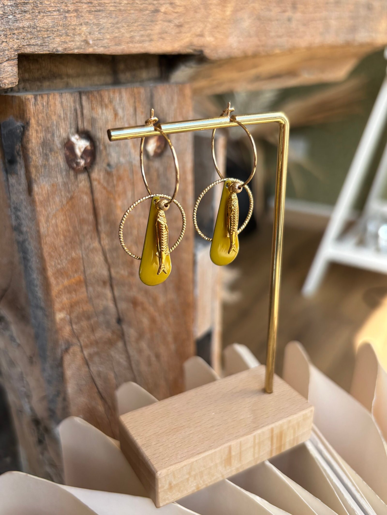 Boucles d'oreilles MILIE moutarde – Image 2