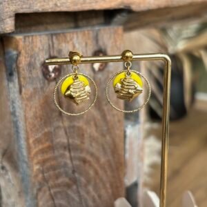 Boucles d'oreilles ALIX jaune