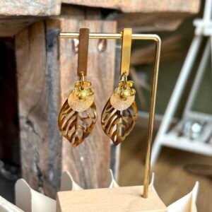 Boucles d'oreilles COLINE marron