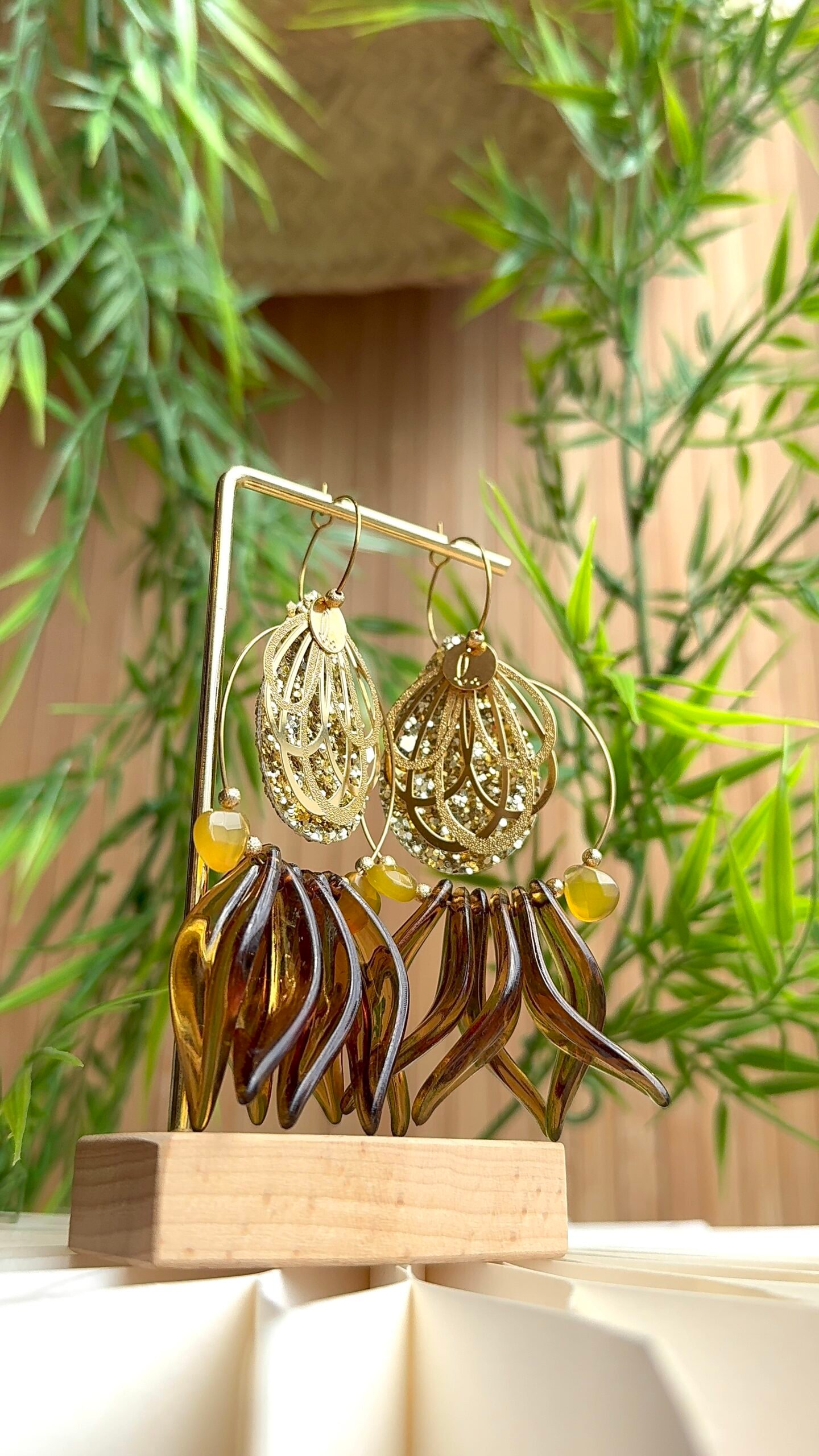 Boucles d'oreilles NAMY marron – Image 2