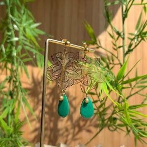 Boucles d'oreilles SALILA vert