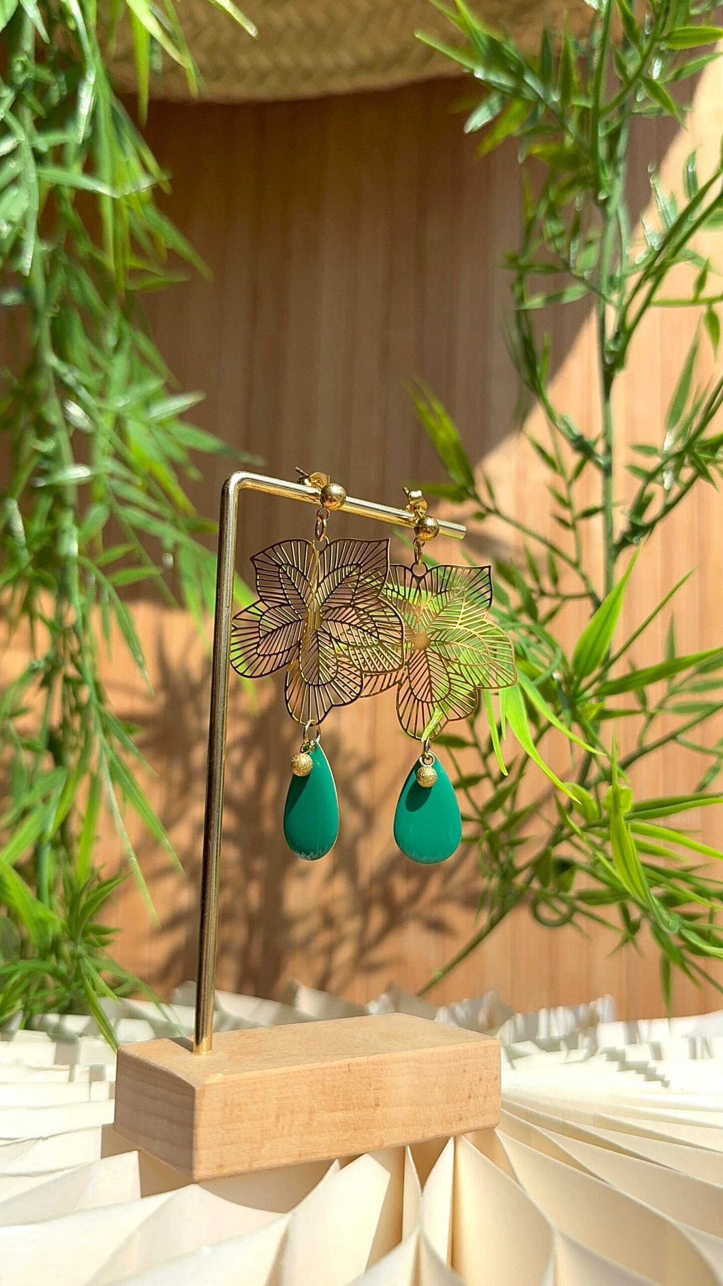 Boucles d'oreilles SALILA vert