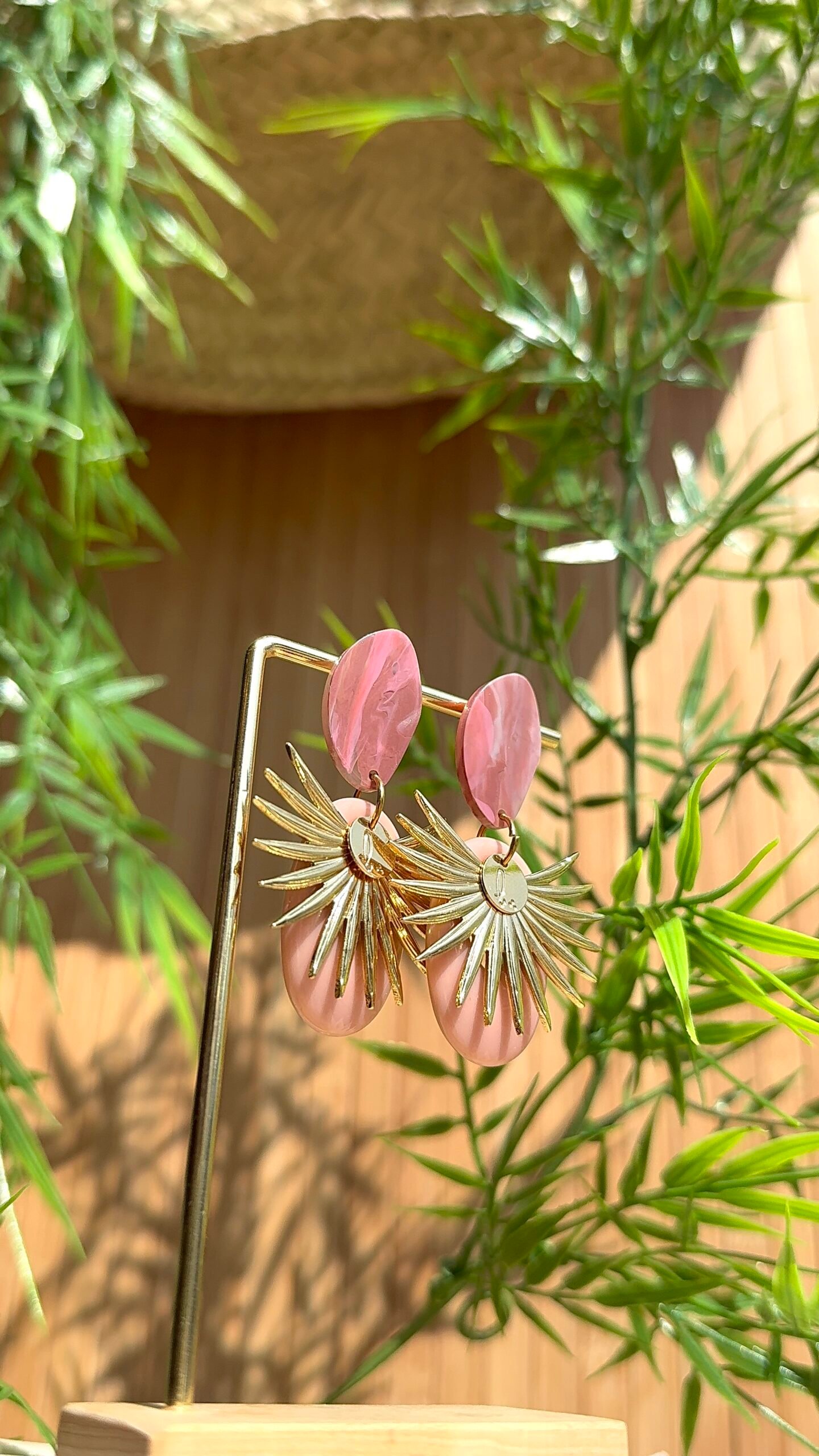 Boucles d'oreilles ENZA rose
