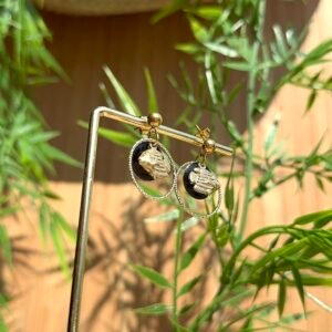 Boucles d'oreilles ALIX noir