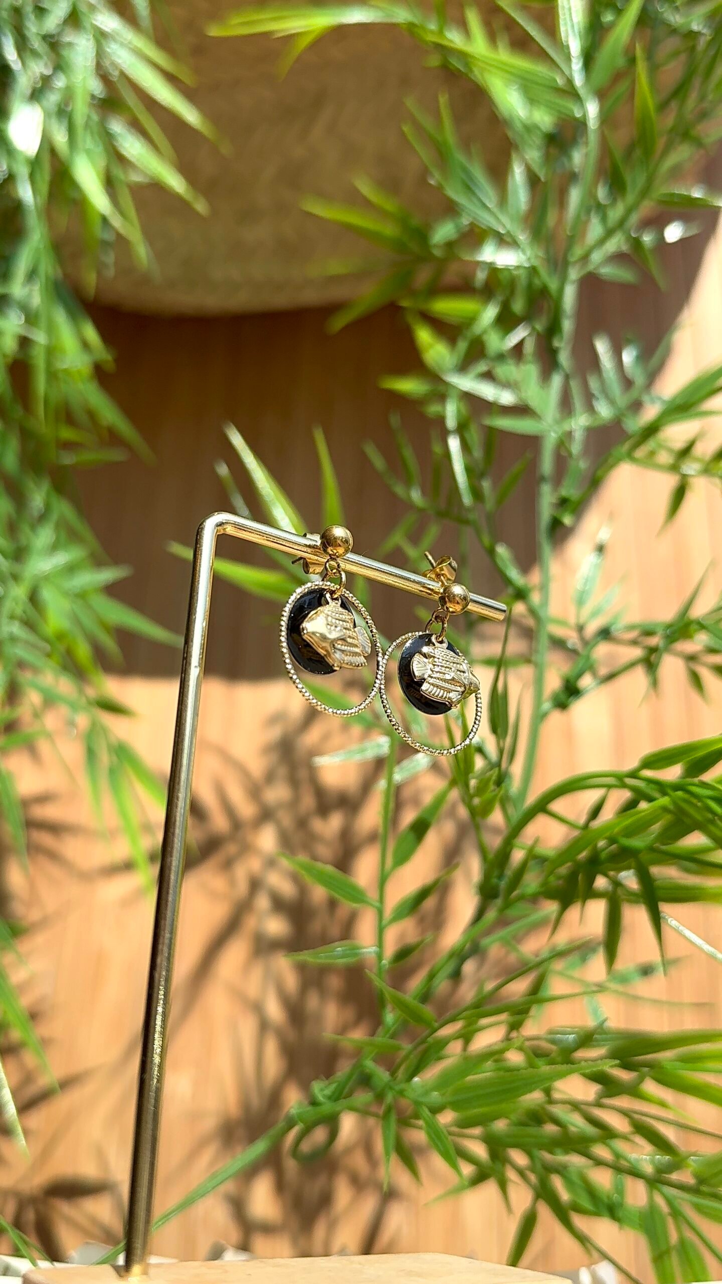 Boucles d'oreilles ALIX noir