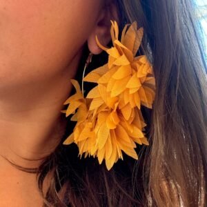 Boucles d'oreilles CAPRI moutarde