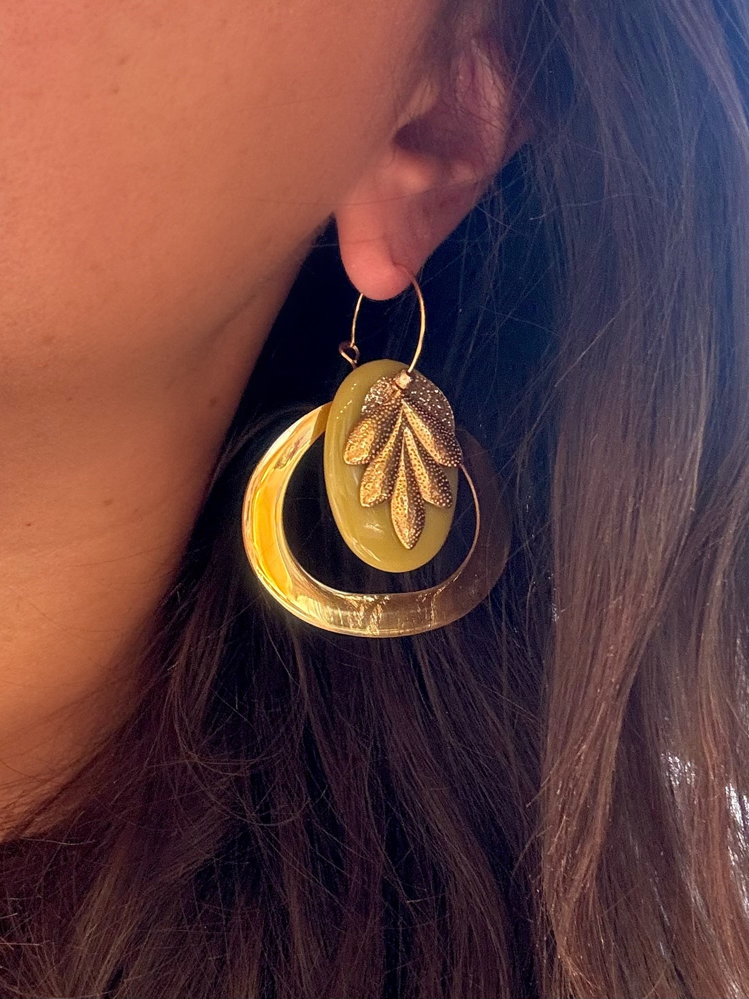 Boucles d'oreilles ASMA vert