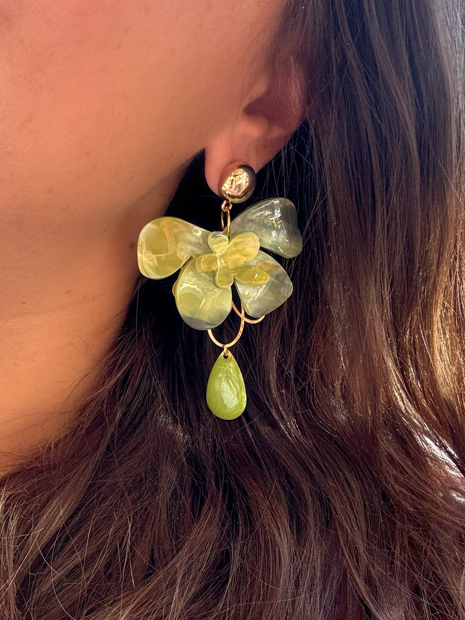 Boucles d'oreilles CAMELIA vert – Image 2