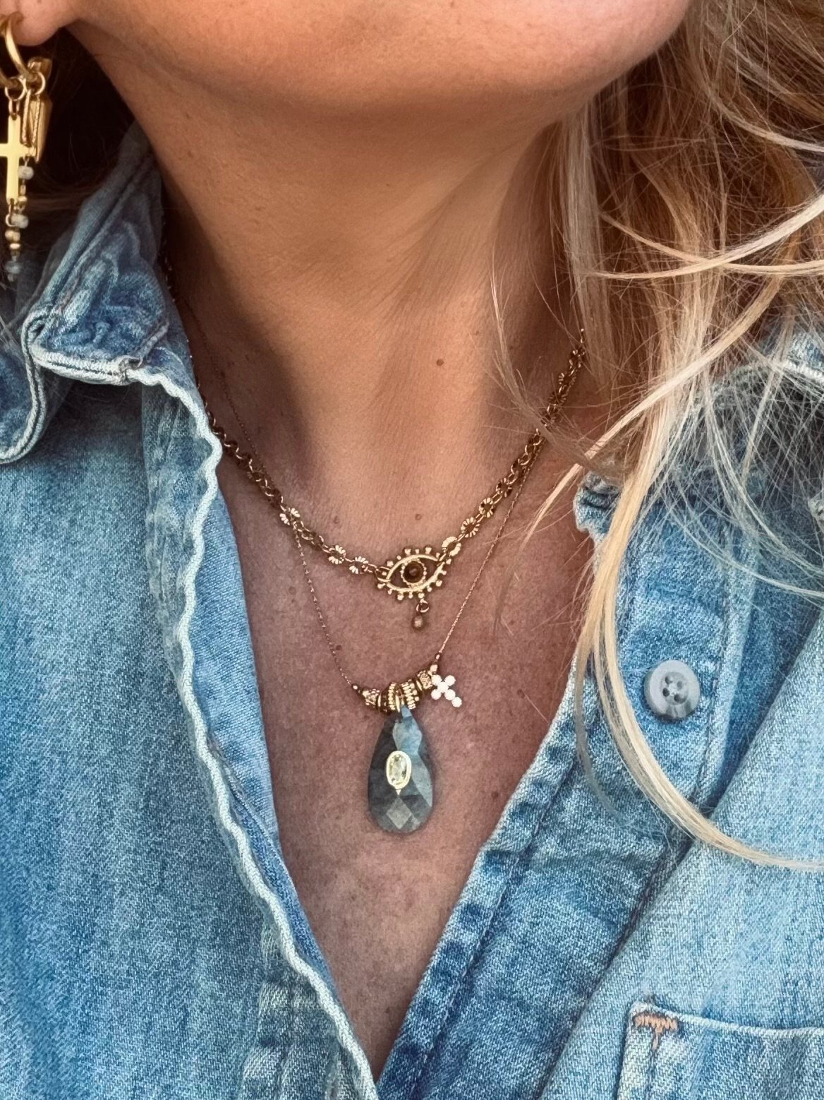 Collier ARIA marron