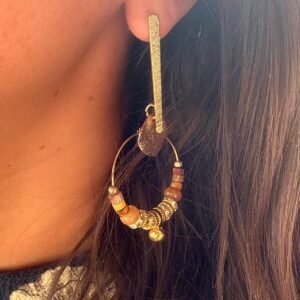Boucles d'oreilles NOUNE moutarde