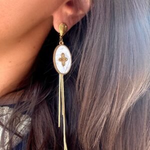 Boucles d'oreilles DYNA blanc