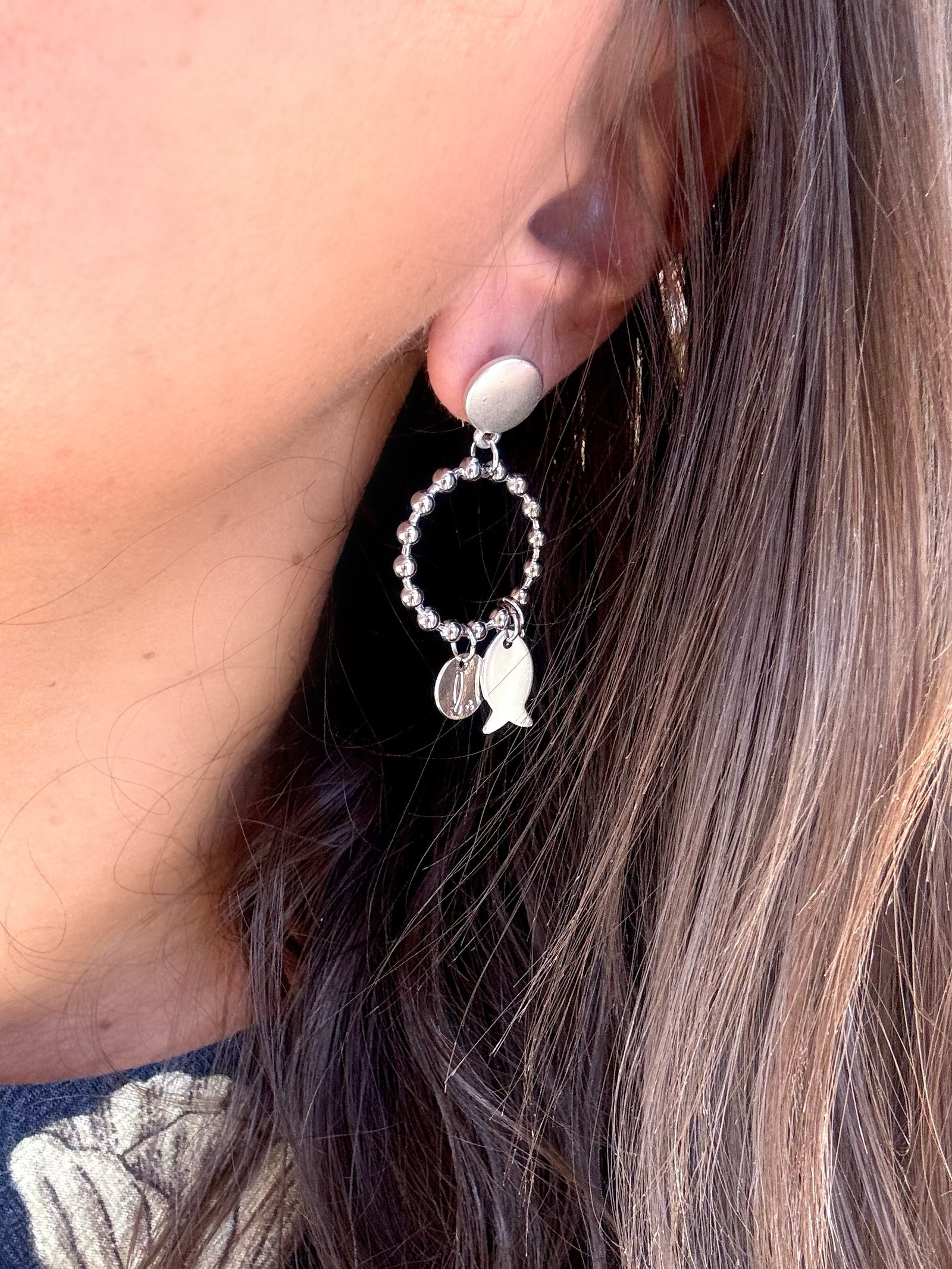 Boucles d'oreilles SAMYE argenté