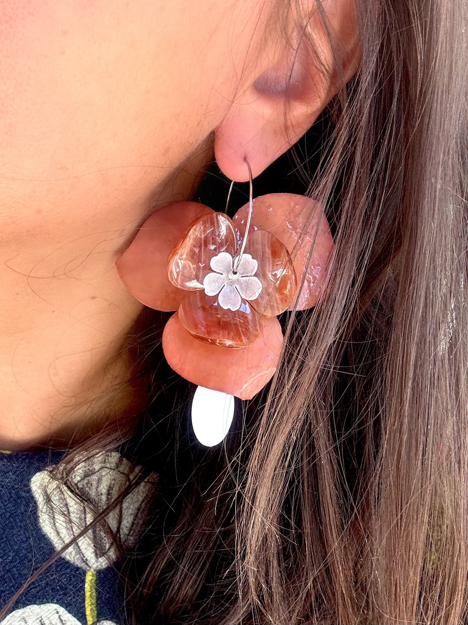 Boucles d'oreilles ODILE marron