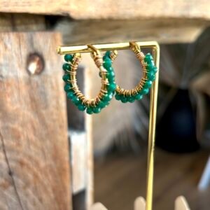 Boucles d'oreilles YAËL vert