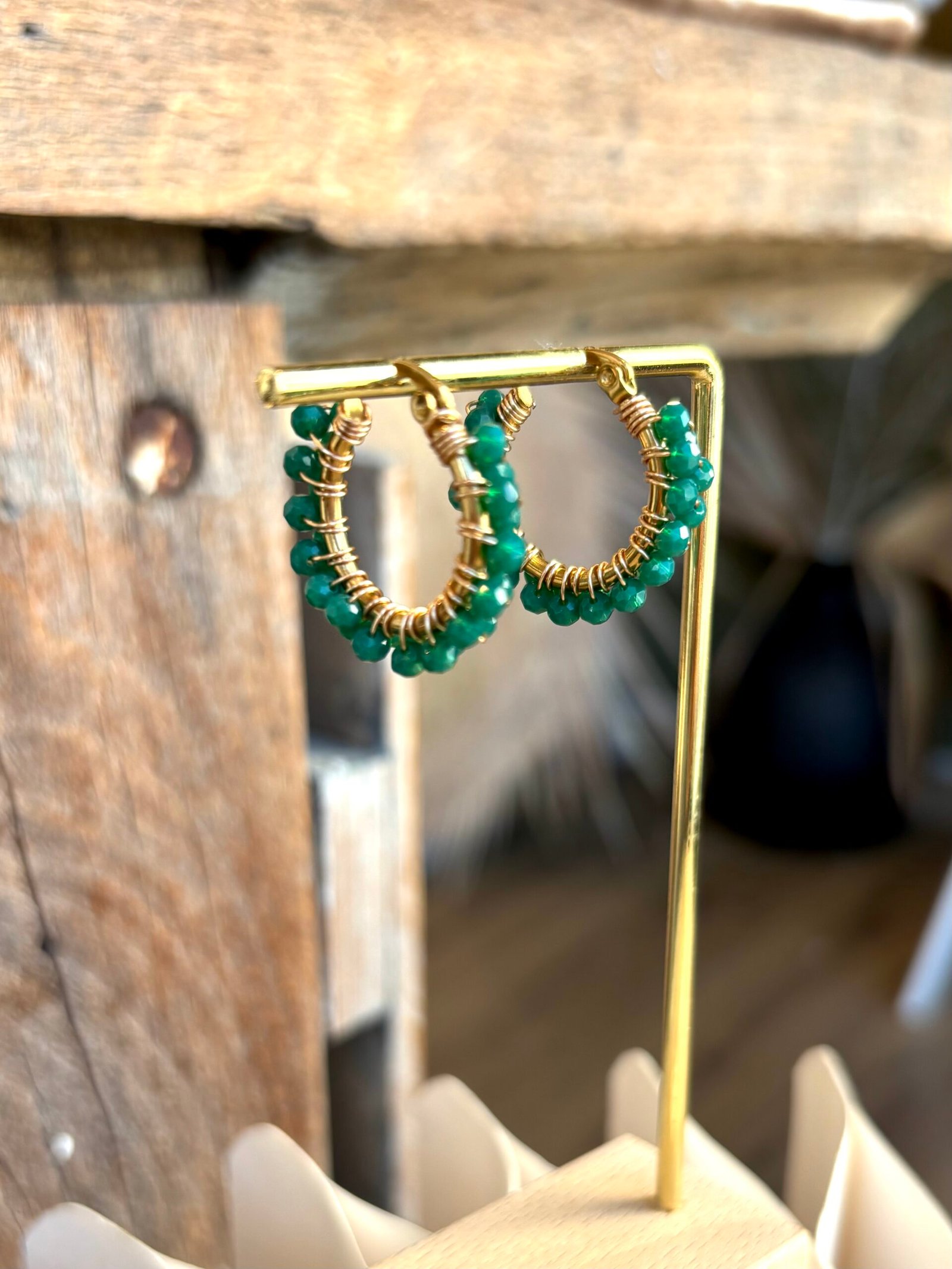 Boucles d'oreilles YAËL vert