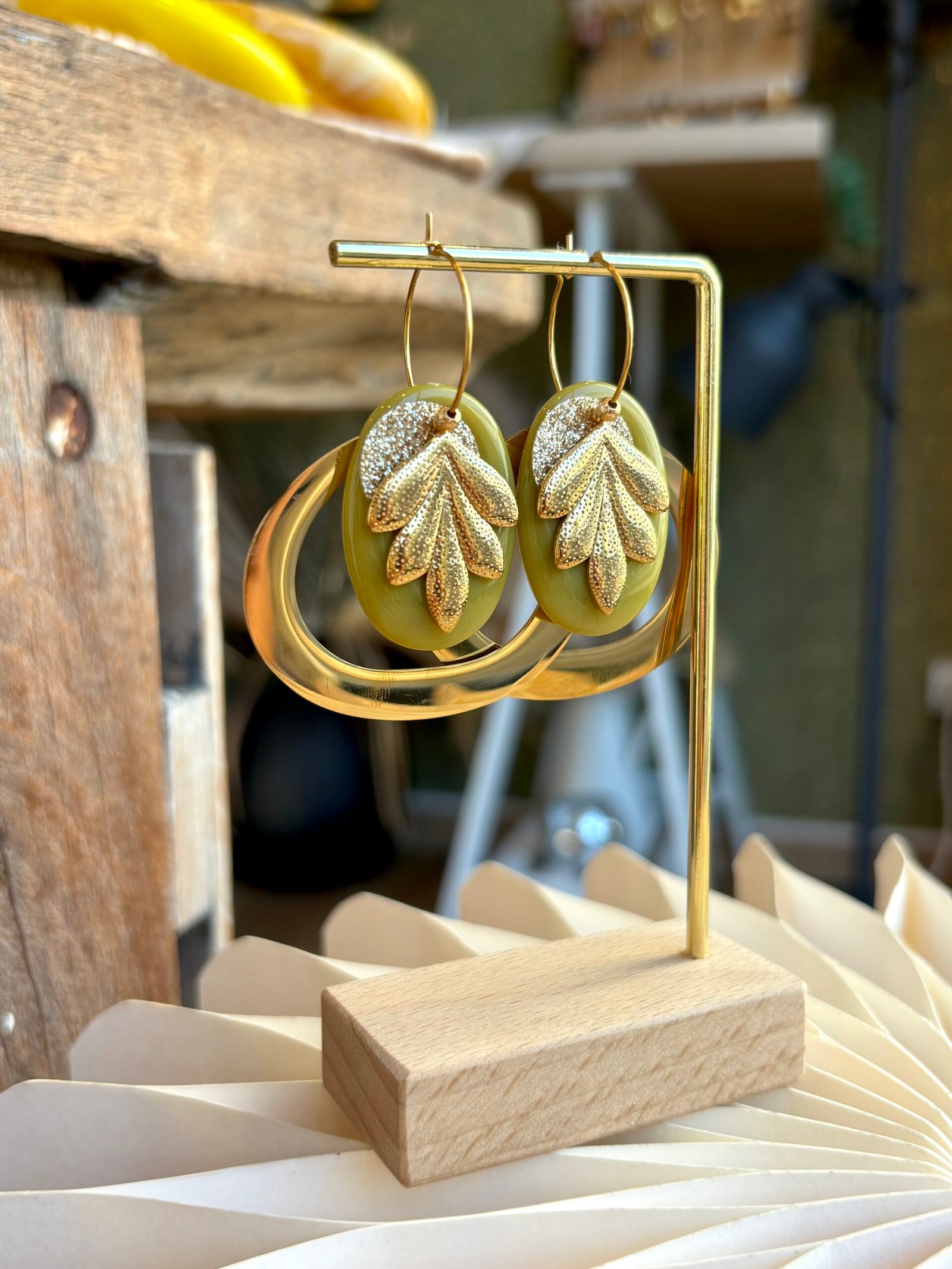 Boucles d'oreilles ASMA vert – Image 2