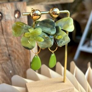 Boucles d'oreilles CAMELIA vert