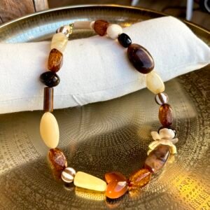 Collier SOLEIL nuance de marron