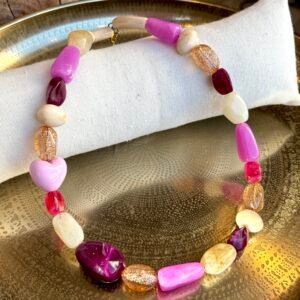 Collier SOLEIL nuance de prune