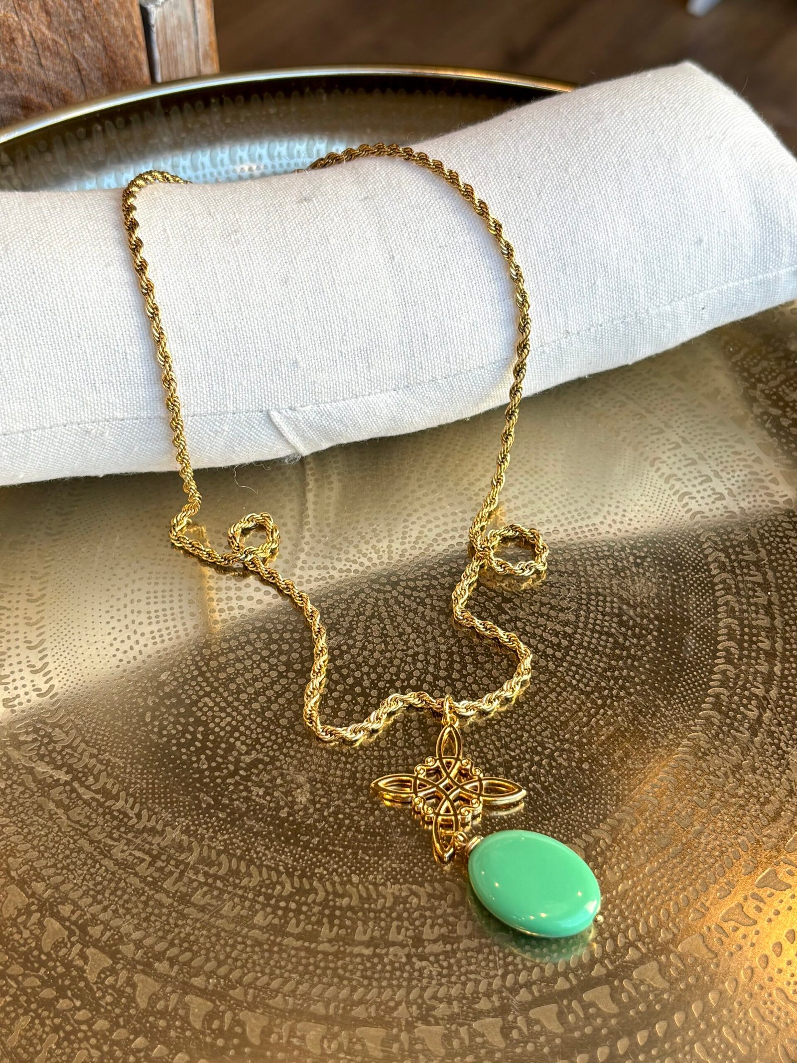 Collier long vert – Image 2