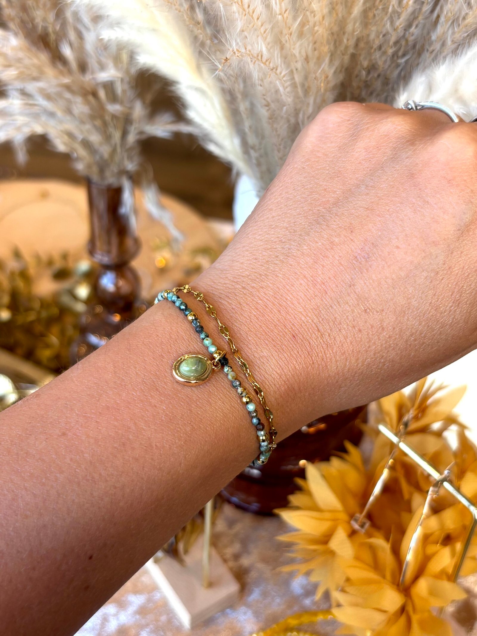 Bracelet ROMANE vert – Image 2