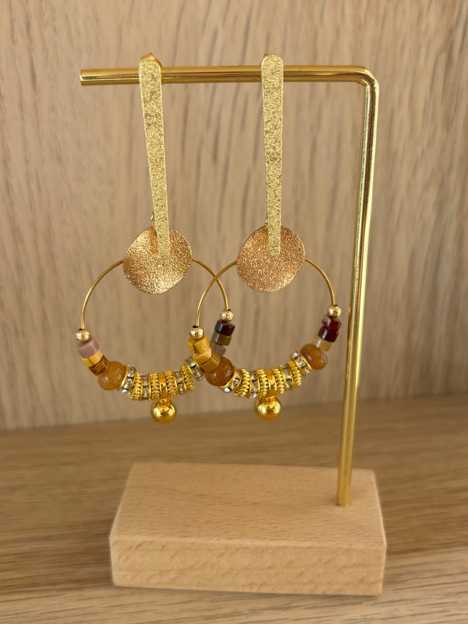 Boucles d'oreilles NOUNE moutarde – Image 2